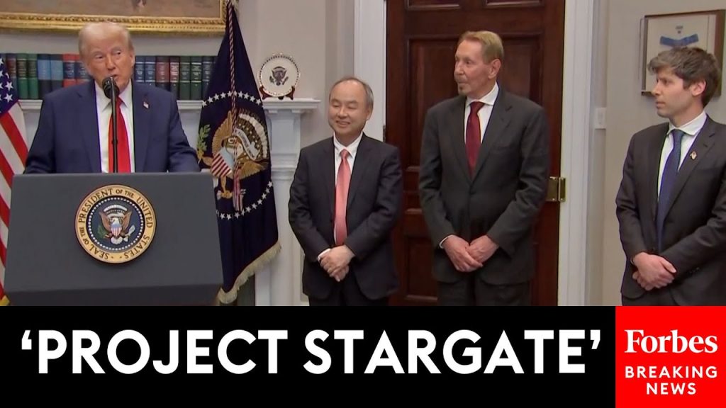 BREAKING: Trump—Flanked By Larry Ellison, Sam Altman, & Masayoshi Son—Announces Project Stargate