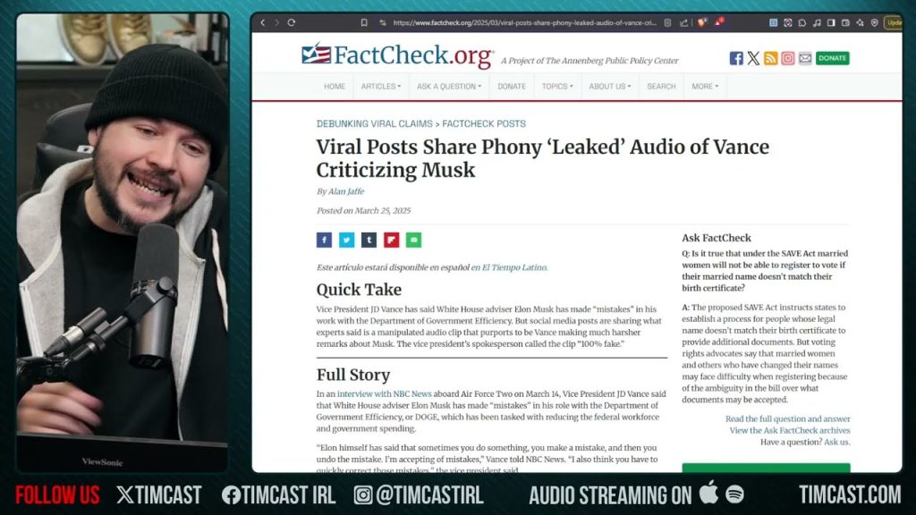 JD Vance LEAK WAS A HOAX, Fact Checkers Confirm Story Was A BIG LIE