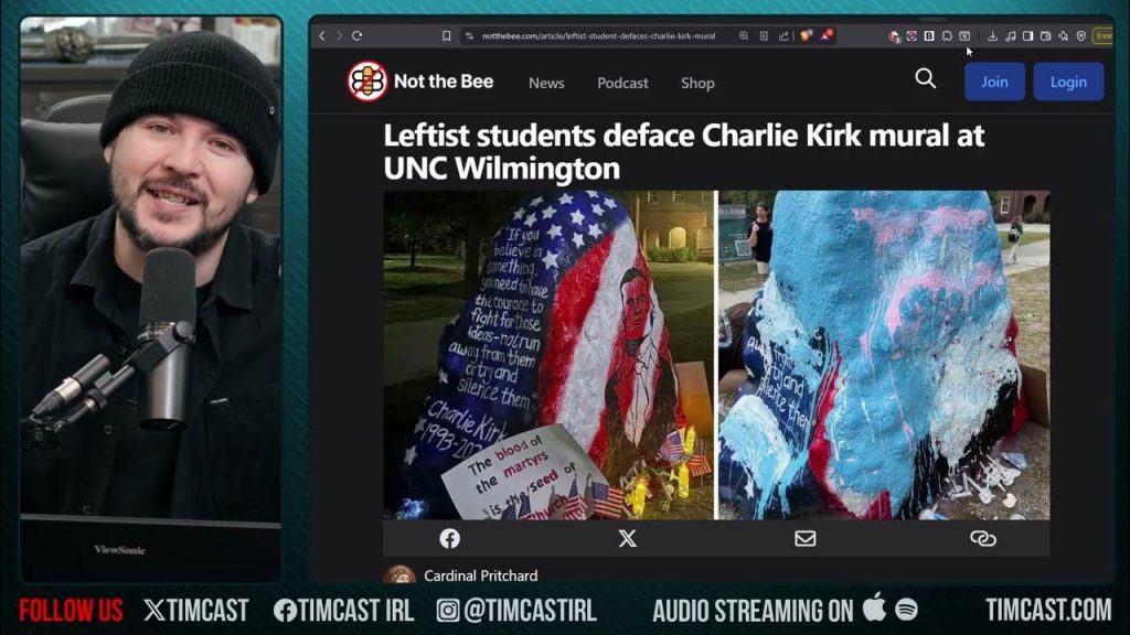 Liberals Desecrate Charlie Kirk Memorial, Gloat Over Assassination | Tim Pool