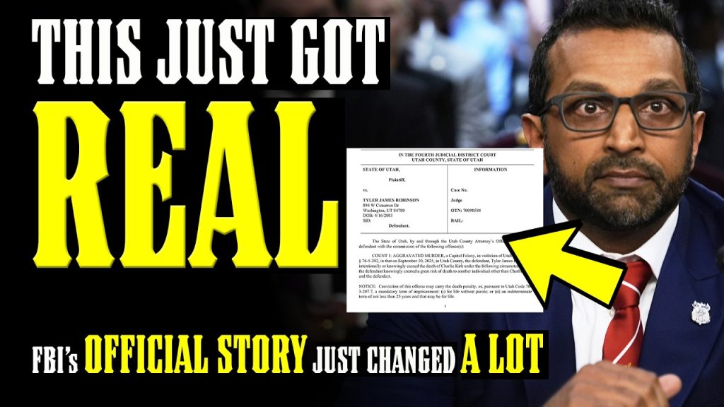 BOMBSHELL Change to FBI’s Official Story on Charlie Kirk! Robinson CHARGED w WITNESS TAMPERING!