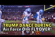 NFL Player does TRUMP DANCE during Air Force One Flyover