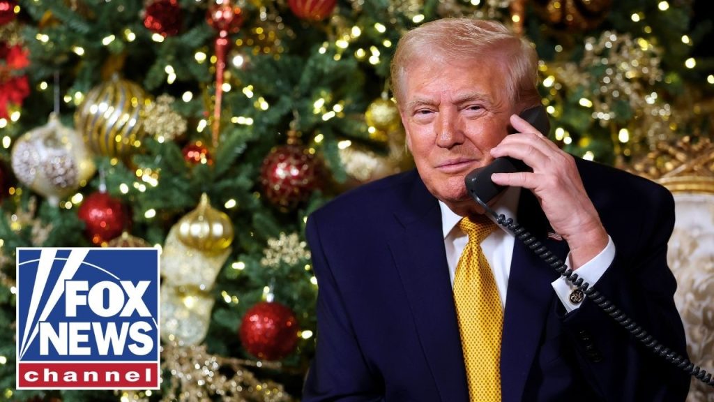MUST-WATCH: Trump take calls from children tracking Santa