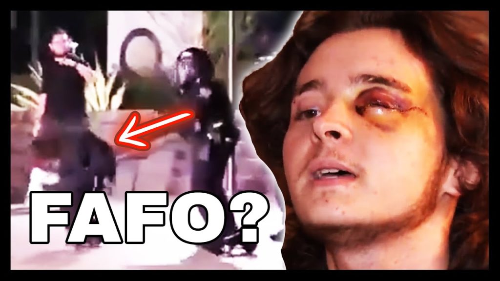 Charging Protester Gets BLINDED By Officer