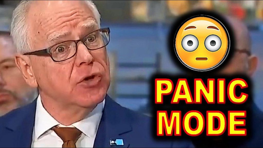 Tim Walz PANICS Over TOUGH Question and TALKS Out Both Sides of Mouth…..