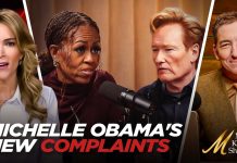 Michelle Obama Finds NEW Way to Complain About Race and Trump While Talking About Troops with Conan