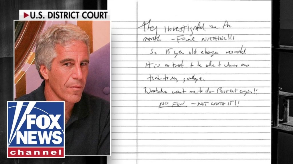 BREAKING: Purported Epstein suicide note released